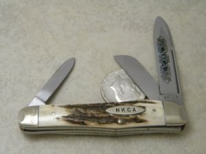 Kissing Crane Robt Klaas Solingen Germany NKCA 1980 Stag Stockman Knife