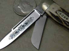 Kissing Crane Robt Klaas Solingen Germany NKCA 1980 Stag Stockman Knife