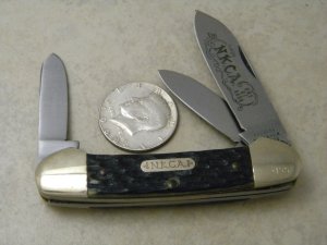 Rodgers Wostenholm England 1978 NKCA Club Knife Bone 3 Blade Canoe