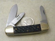Rodgers Wostenholm England 1978 NKCA Club Knife Bone 3 Blade Canoe