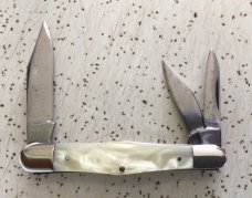 ANTIQUE/VINTAGE CASE TESTED XX  YELLOW MOTHER OF PEARL WHITTLER POCKET KNIFE 