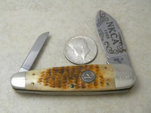 Case USA 1989 NKCA Club Knife ROG 62070 SS Rogers Bone Large Sleeveboard