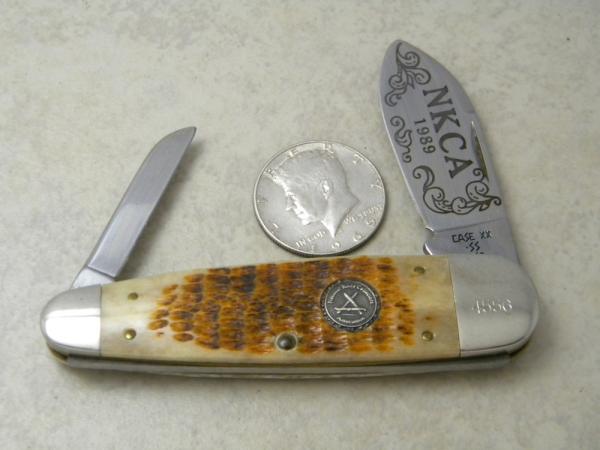 Case USA 1989 NKCA Club Knife ROG 62070 SS Rogers Bone Large Sleeveboard Case USA 1989 NKCA Club Knife ROG 62070 SS Rogers Bone Large Sleeveboard