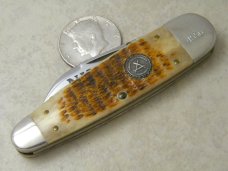 Case USA 1989 NKCA Club Knife ROG 62070 SS Rogers Bone Large Sleeveboard Case USA 1989 NKCA Club Knife ROG 62070 SS Rogers Bone Large Sleeveboard