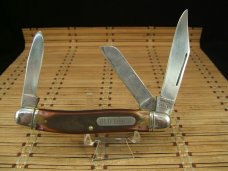 SCHRADE USA OLD TIMER 858 LUMBERJACK STOCKMAN VINT. LARGE TRIPLE BLADE FOLDING POCKET KNIFE & SHEATH SCHRADE USA OLD TIMER 858 LUMBERJACK STOCKMAN VINT. LARGE TRIPLE BLADE FOLDING POCKET KNIFE & SHEATH