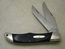 Buck 317 USA Black Saw Cut Delrin Folding Hunter Knife & Pouch c.Pre-1986 in Box