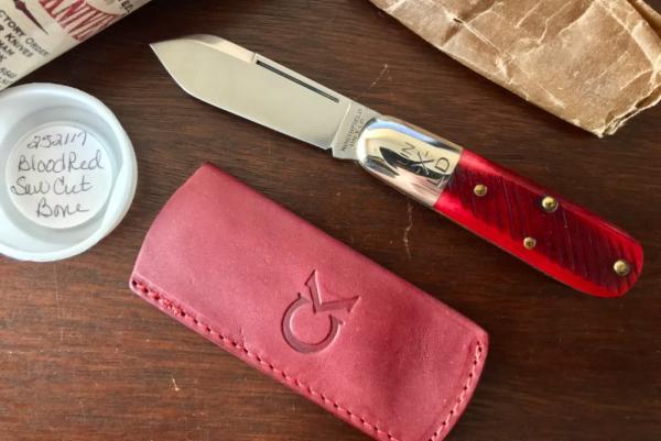 Great Eastern Cutlery Northfield #252117 Little Jack, Blood Red Saw Cut Bone Handle, New (GEC 25) Great Eastern Cutlery Northfield #252117 Little Jack, Blood Red Saw Cut Bone Handle, New (GEC 25)