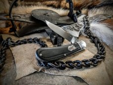 K&#39;ROO CUSTOM BLADES -  Lany&#39;s Clip  - Dusty Green Canvas Micarta  Handles - NEW