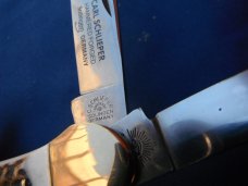 Vintage Carl Schlieper German Eye GX-DS Fat & Gnarly Stag Copperhead With Two Hammered Forged Blades