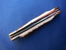 Vintage Carl Schlieper German Eye GX-DS Fat & Gnarly Stag Copperhead With Two Hammered Forged Blades Vintage Carl Schlieper German Eye GX-DS Fat & Gnarly Stag Copperhead With Two Hammered Forged Blades