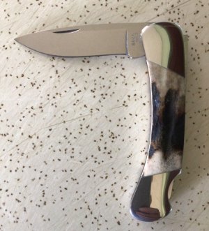 VINTAGE STAG BUCK 500 USA 2000 LOCKBACK POCKET KNIFE & SHEATH/OVER THE TOP “MINT”/“PURE SWEETNESS “