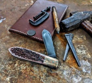 Excelsior Knife Company - Spitfire Jack - Genuine Stag Handles -1 - Custom by Chuck Hawes - NEW