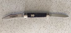VINTAGE BONE WINCHESTER USA 1988 #29131/2 “MOOSE” POCKET KNIFE/ NOS/ GORGEOUS PIECE 