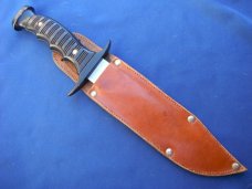Alce 7" fixed blade knife with leather sheath, made in Spain Alce 7" fixed blade knife with leather sheath, made in Spain