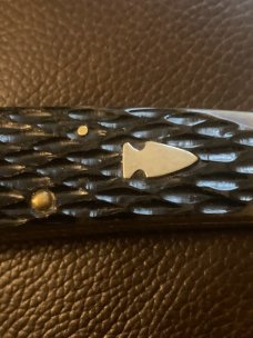 Northwoods Gladstone Michigan USA Green Jigged Bone Handles With Lanyard & File & Wire Type Blade
