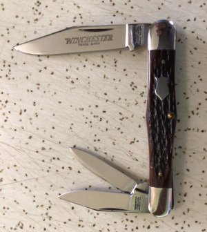 VINTAGE BONE WINCHESTER USA 1989 #3971 WHITTLER POCKET KNIFE/NOS/ “SWEET 2 THE BONE “