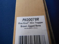 NOS/NIB Pine Knot mini trapper pocket knife Brown Jigged Bone #pk0007Br NOS/NIB Pine Knot mini trapper pocket knife Brown Jigged Bone #pk0007Br