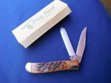 NOS/NIB Pine Knot mini trapper pocket knife Brown Jigged Bone #pk0007Br NOS/NIB Pine Knot mini trapper pocket knife Brown Jigged Bone #pk0007Br