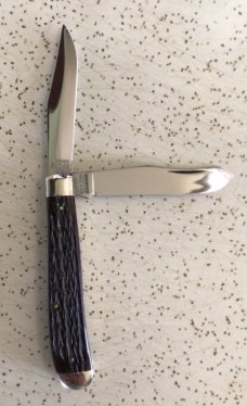 VINTAGE BONE WINCHESTER USA 1989 #29041/2 TRAPPER POCKET KNIFE/NOS/ and GORGEOUS VINTAGE BONE WINCHESTER USA 1989 #29041/2 TRAPPER POCKET KNIFE/NOS/ and GORGEOUS