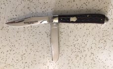 VINTAGE BONE WINCHESTER USA 1989 #29041/2 TRAPPER POCKET KNIFE/NOS/ and GORGEOUS VINTAGE BONE WINCHESTER USA 1989 #29041/2 TRAPPER POCKET KNIFE/NOS/ and GORGEOUS