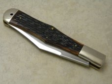 Winchester Trademark USA 1990 Bone 1920 Coke Bottle Folding Hunter Knife in Box Winchester Trademark USA 1990 Bone 1920 Coke Bottle Folding Hunter Knife in Box