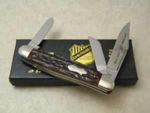 John Primble India Steel Works 1987 Bone Stockman Knife NIB