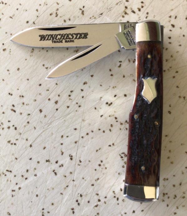 VINTAGE BONE WINCHESTER USA 1988 #2851 “BABY GUNSTOCK” POCKET KNIFE/NOS/ “SWEET BONES “ VINTAGE BONE WINCHESTER USA 1988 #2851 “BABY GUNSTOCK” POCKET KNIFE/NOS/ “SWEET BONES “