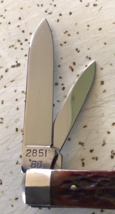 VINTAGE BONE WINCHESTER USA 1988 #2851 “BABY GUNSTOCK” POCKET KNIFE/NOS/ “SWEET BONES “ VINTAGE BONE WINCHESTER USA 1988 #2851 “BABY GUNSTOCK” POCKET KNIFE/NOS/ “SWEET BONES “