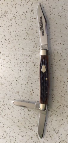VINTAGE BONE WINCHESTER USA 1991 #3907 WHITTLER POCKET KNIFE