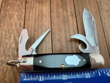 A.G. Russell Premium Scout Knife Black Linen Micarta Handles with 154-CM Blades Made in USA