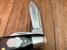 A.G. Russell Premium Scout Knife Black Linen Micarta Handles with 154-CM Blades Made in USA