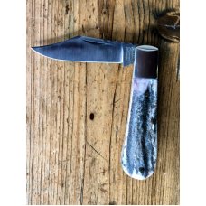 A Wright & Son Traditional Barlow Knife with Stag Scales, Filed Back Spring and Clip Blade A Wright & Son Traditional Barlow Knife with Stag Scales, Filed Back Spring and Clip Blade