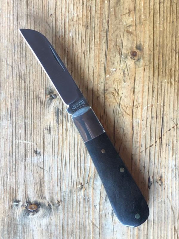 A Wright & Son Traditional Barlow Knife with Ebony Scales and Wharncliffe Blade A Wright & Son Traditional Barlow Knife with Ebony Scales and Wharncliffe Blade