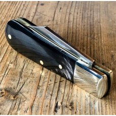 A Wright & Son Traditional Barlow Knife in Buffalo Horn Scales and Clip Blade A Wright & Son Traditional Barlow Knife in Buffalo Horn Scales and Clip Blade
