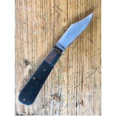 A Wright & Son Traditional Barlow Knife with Ebony Scales and Clip Blade
