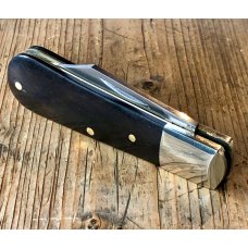 A Wright & Son Traditional Barlow Knife with Ebony Scales and Clip Blade