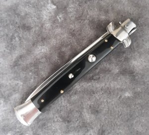 Vintage INOX Italy 11" stiletto black acrylic mint/NOS
