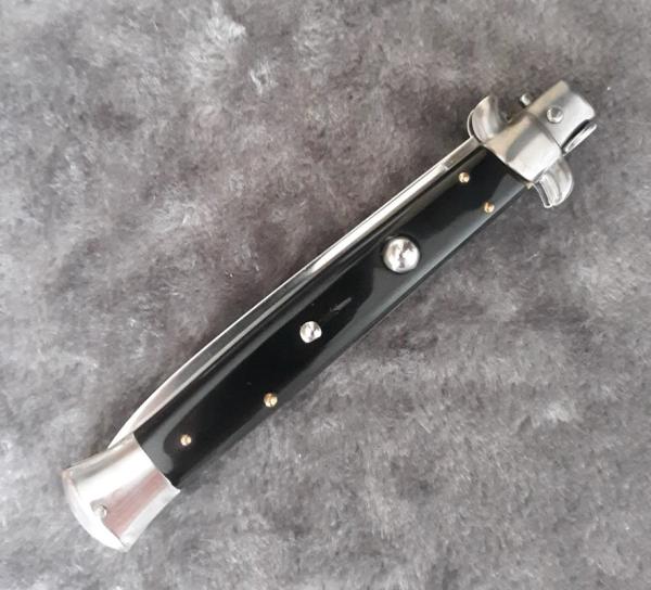 Vintage INOX Italy 11" stiletto black acrylic mint/NOS