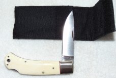 Vintage A.G. RUSSELL Smooth Bone Lock Back Folding Knife ATS-34 JAPAN MADE Vintage A.G. RUSSELL Smooth Bone Lock Back Folding Knife ATS-34 JAPAN MADE