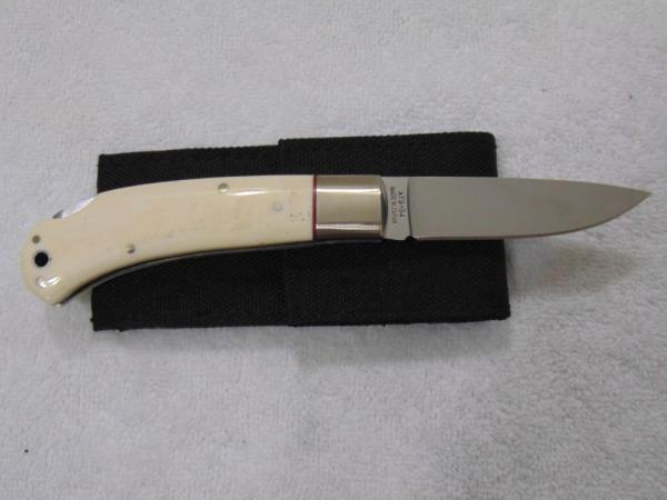 Vintage A.G. RUSSELL Smooth Bone Lock Back Folding Knife ATS-34 JAPAN MADE Vintage A.G. RUSSELL Smooth Bone Lock Back Folding Knife ATS-34 JAPAN MADE