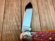 Winchester Rifle Series Canoe Burnt Orange Jigged Bone Queen Made 1998 Winchester Rifle Series Canoe Burnt Orange Jigged Bone Queen Made 1998