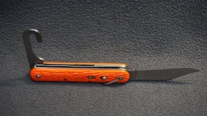 + Vintage SCHRADE WALDEN N.Y. U.S.A STAINLESS Paratrooper Pocket Knife in Orange +