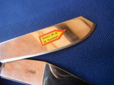 Steel Warrior Folding Pocket Knife W/ Beautiful Rams horn scales. Never Used Condition. 