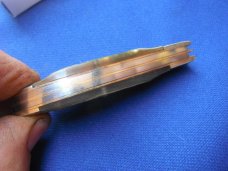 Steel Warrior Folding Pocket Knife W/ Beautiful Rams horn scales. Never Used Condition. 