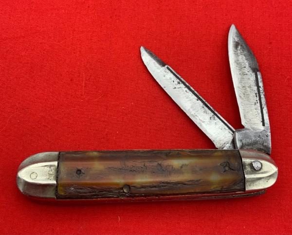 Vintage JACKSON KNIFE & SHEAR / WM ELLIOTT Crown Jack Pocket Knife-en-Stein Vintage JACKSON KNIFE & SHEAR / WM ELLIOTT Crown Jack Pocket Knife-en-Stein