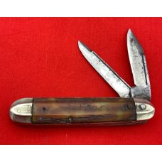 Vintage JACKSON KNIFE & SHEAR / WM ELLIOTT Crown Jack Pocket Knife-en-Stein Vintage JACKSON KNIFE & SHEAR / WM ELLIOTT Crown Jack Pocket Knife-en-Stein