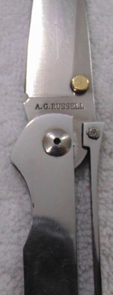 Vintage A.G. Russell all Stainless Steel Drop Point Lock Back knife Vintage A.G. Russell all Stainless Steel Drop Point Lock Back knife