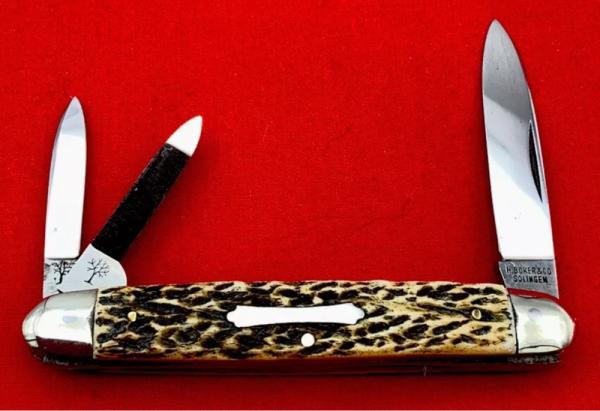 Vintage H. BOKER & CO SOLINGEN Splitback Whittler Pocket Knife c.1919-1932 Bone Salesman’s Sample Vintage H. BOKER & CO SOLINGEN Splitback Whittler Pocket Knife c.1919-1932 Bone Salesman’s Sample