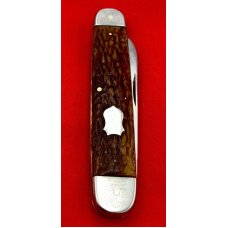 Vintage H BOKER & CO’S Equal End Pen Folding Pocket Knife c.1920’s-1930’s Bone  4 1/8” Long