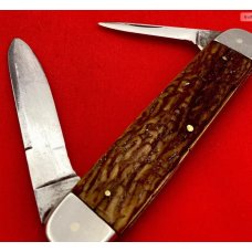 Vintage H BOKER & CO’S Equal End Pen Folding Pocket Knife c.1920’s-1930’s Bone  4 1/8” Long